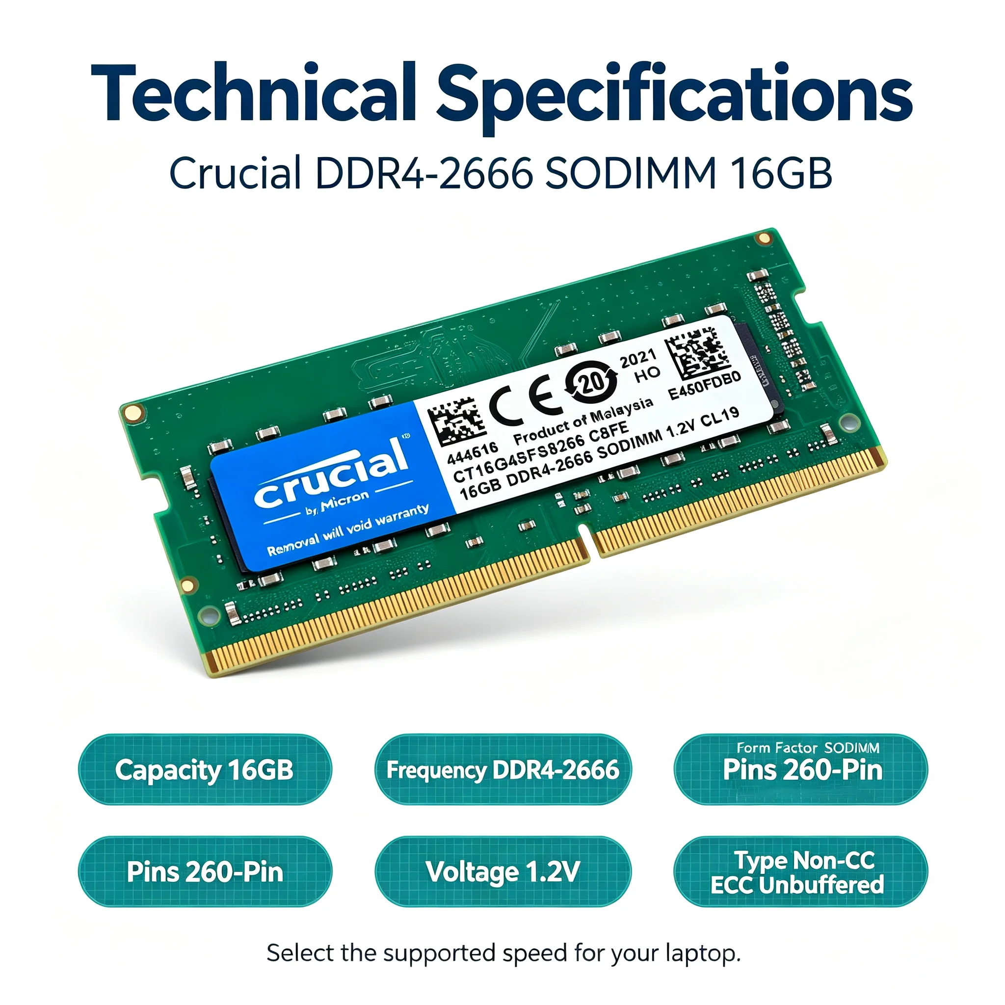 Crucial DDR4 Laptop RAM SODIMM - Ddr4 3200 16Gb 评论和价格