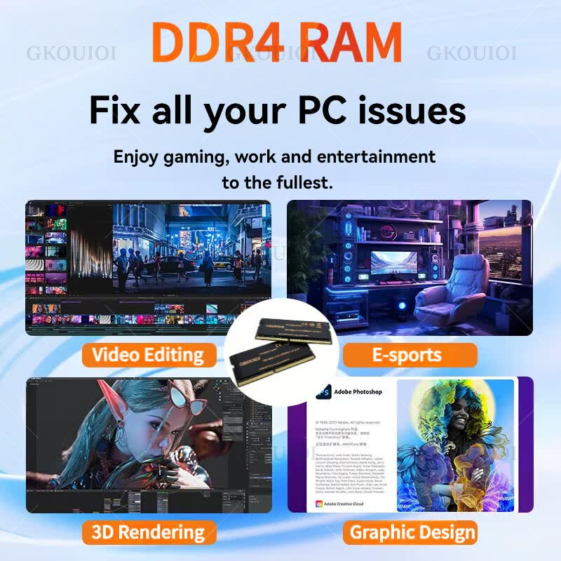 GKOUIOI DDR4 Memoria Ram 4GB 8 - Ddr4 3200 16Gb 评论和价格